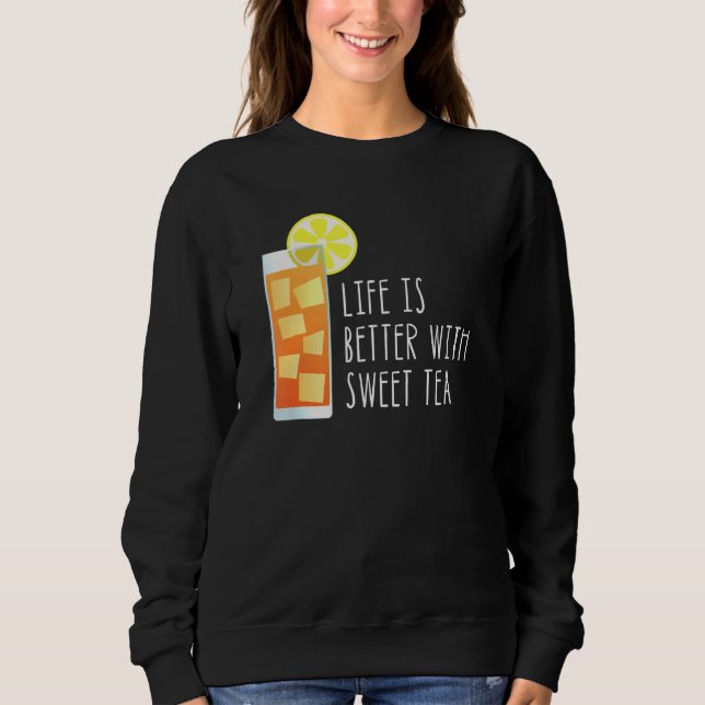 Camiseta A Vida É Melhor Com A Doce Cota Do Tea Southern (Frente)