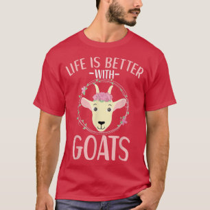 Camiseta A vida é melhor com a Fazenda de Roupa de cabra de