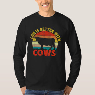 Camiseta A Vida É Melhor Com A Fazenda De Vacas, Dono De An