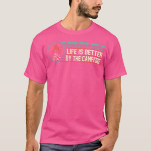 Camiseta A Vida É Melhor Com A Montagem De Acampamento Engr