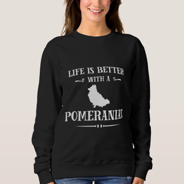 Camiseta A Vida É Melhor Com A Pomerânia (Frente)