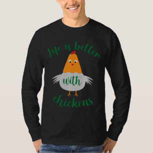 Camiseta A vida é melhor com amantes de frango
