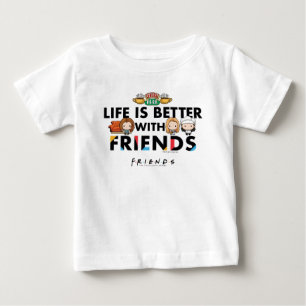 Camiseta A Vida é Melhor com AMIGOS™ Arte Chibi