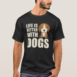 Camiseta A Vida É Melhor Com Cachorros Gelados