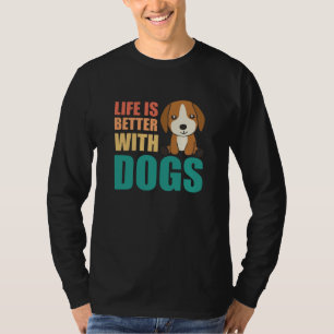 Camiseta A Vida É Melhor Com Cachorros Gelados