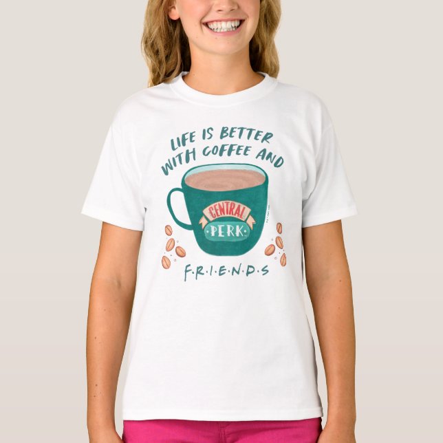 Camiseta A vida é melhor com café e amigos™ (Frente)