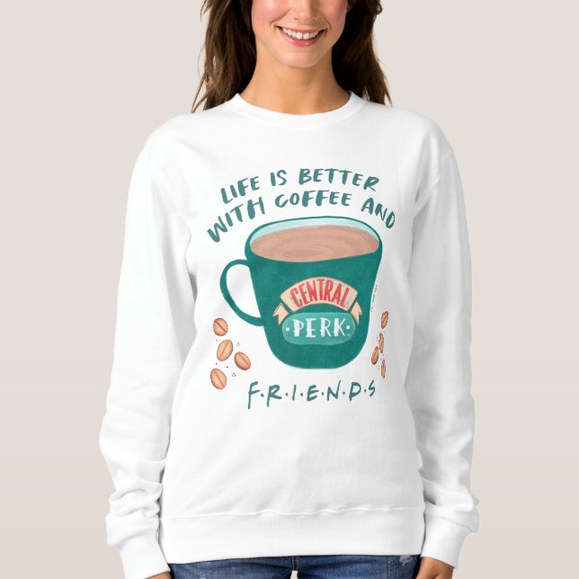 Camiseta A vida é melhor com café e amigos™ (Frente)