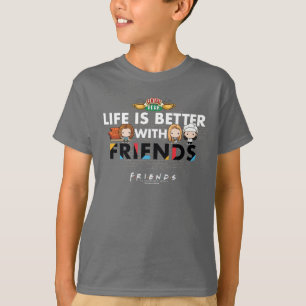 Camiseta A vida é melhor com FRIENDS™ Arte Chibi