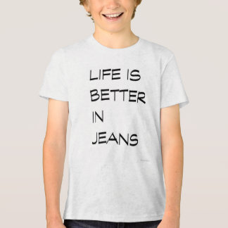 Camiseta "A Vida é Melhor com Jeans" – Fofo & Mode