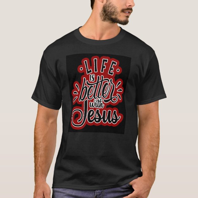 Camiseta A vida é melhor com Jesus (Frente)