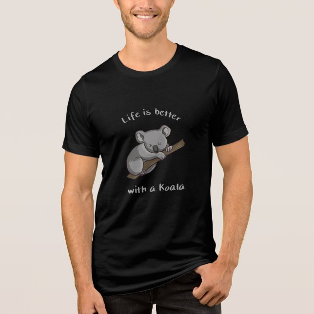 Camiseta A Vida É Melhor Com Koala (Frente)