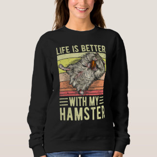 Camiseta A Vida É Melhor Com Meu Hamster Ama Meu Hammy