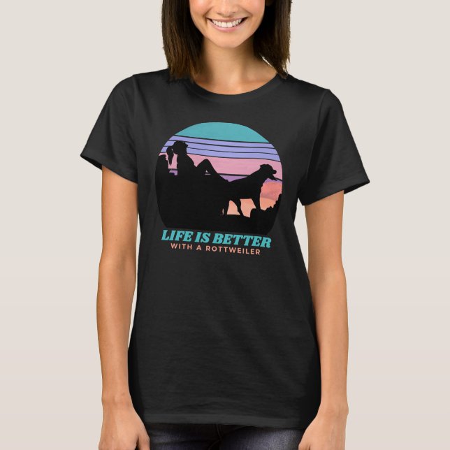 Camiseta A Vida É Melhor Com Mulheres Rotuladas Ativas (Frente)