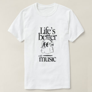 Camiseta "A vida é melhor com música"