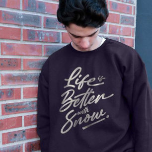 Camiseta A vida é melhor com neve - Natal