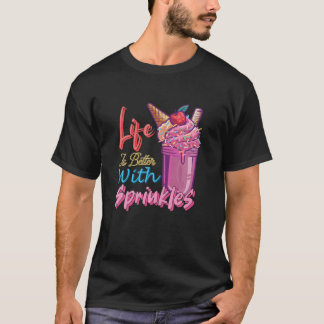 Camiseta A Vida É Melhor Com O Amor De Sorvetes Doce