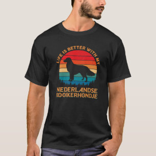 Camiseta A Vida É Melhor Com O Meu Nederlandse Kooikerhondj