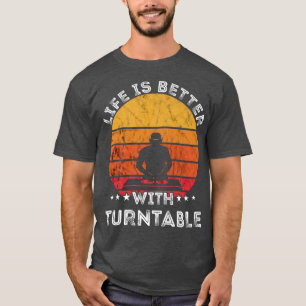 Camiseta A Vida É Melhor Com O Retro Vinta Dj Musical Turná