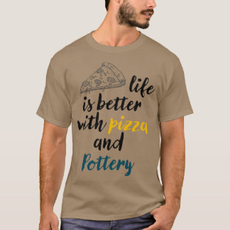 Camiseta A vida é melhor com os amantes da pizza e da Pizza