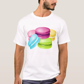 Camiseta A vida é melhor com os Macarons para o Macar doce
