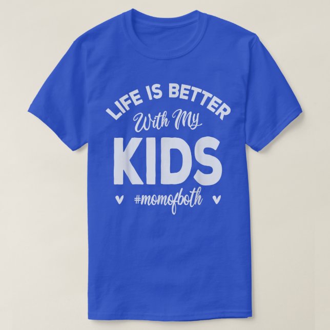 Camiseta A Vida É Melhor Com Os Meus Filhos. (Frente do Design)