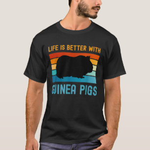 Camiseta A vida é melhor com os porcos guineenses _2 