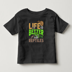 Camiseta A vida é melhor com os répteis Gecko Chameleon C