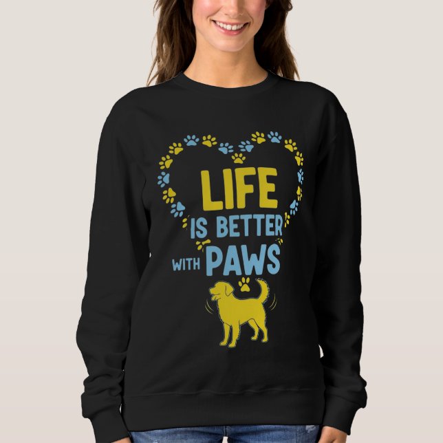 Camiseta A Vida é Melhor com Patas (Frente)