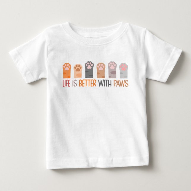 Camiseta A Vida é Melhor com Patas (Frente)