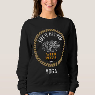Camiseta A Vida É Melhor Com Pizza E Yoga