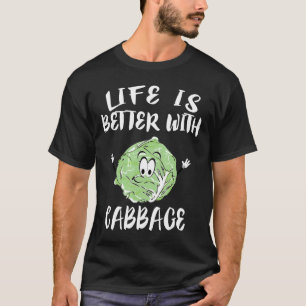 Camiseta A Vida É Melhor Com Presente De Vegão De Couve