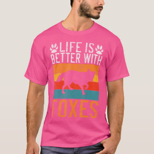Camiseta A Vida É Melhor Com Raposa De Raposa