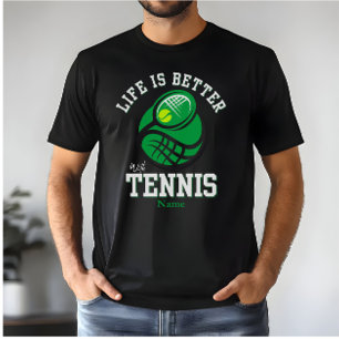 Camiseta A Vida é Melhor com Tênis   Nome Personalizado em 