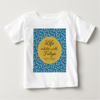 A vida é melhor com Tulipas - Padrão amarelo azul