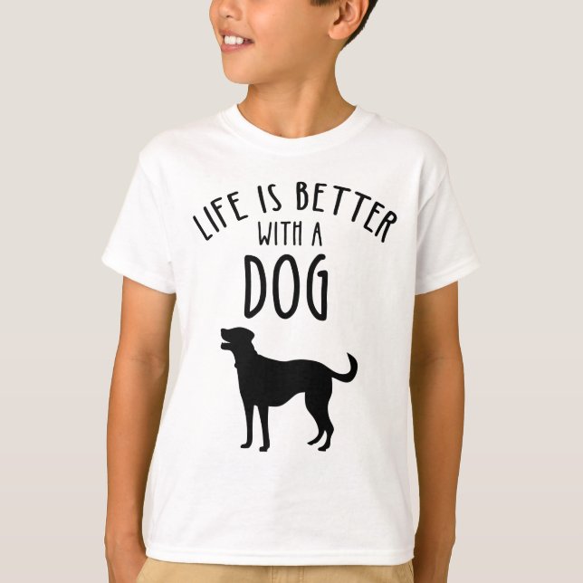 Camiseta A Vida É Melhor Com Um Cachorro (Frente)