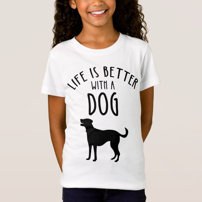 Camiseta A Vida É Melhor Com Um Cachorro (Frente)