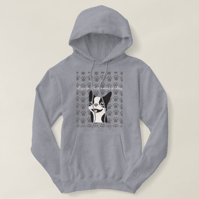 Camiseta A vida é melhor com um cachorro (Frente do Design)
