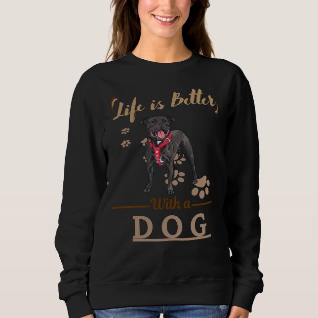 Camiseta A Vida É Melhor Com Um Cachorro (Frente)