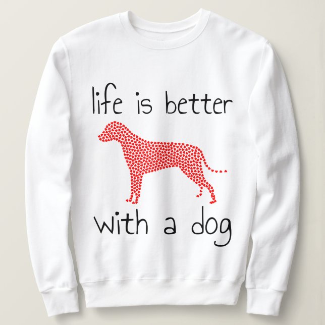 Camiseta A Vida É Melhor Com Um Cachorro - Amantes De Cacho (Frente do Design)
