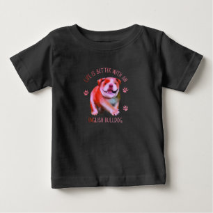 Camiseta A Vida É Melhor Com Um Cachorro Inglês Engraçado