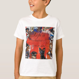 Camiseta A vida é melhor com um cão