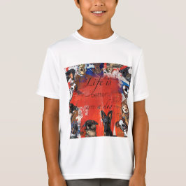 Camiseta A vida é melhor com um cão