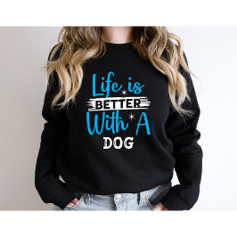 Camiseta A vida é melhor com um cão