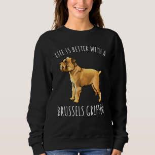 Camiseta A Vida É Melhor Com Um Cão Griffon Em Bruxelas