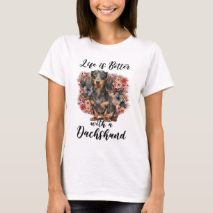Camiseta A Vida É Melhor Com Um Dachshund