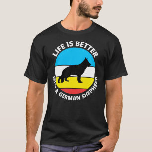 Camiseta A Vida É Melhor Com Um German shepherd    124