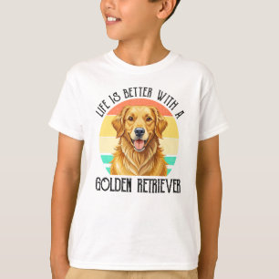 Camiseta A Vida é Melhor Com Um Golden Retriever