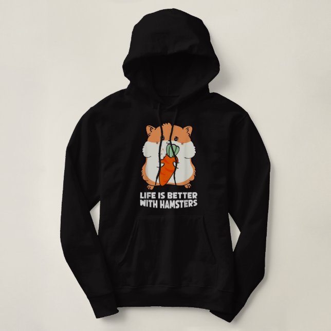 Camiseta A Vida É Melhor Com Um Hamster (Frente do Design)