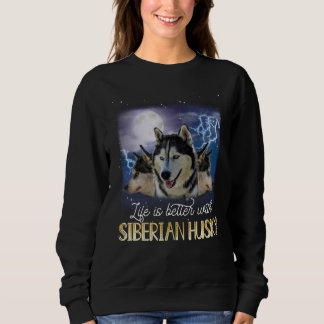 Camiseta A Vida É Melhor Com Um Husky Siberiano