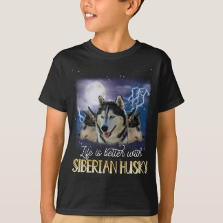 Camiseta A Vida É Melhor Com Um Husky Siberiano